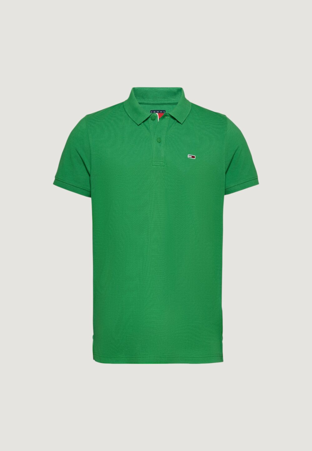 Polo manica corta Tommy Hilfiger Jeans tjm placket Verde - Foto 2