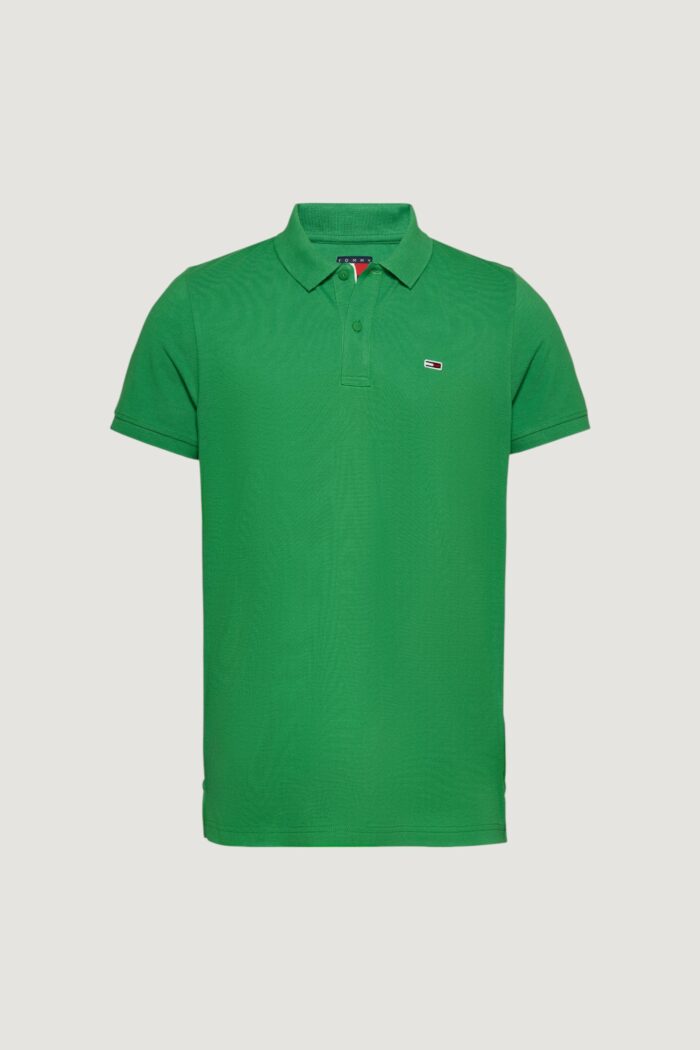 Polo manica corta Tommy Hilfiger Jeans tjm placket Verde