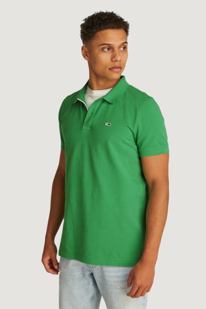 Polo manica corta Tommy Hilfiger Jeans tjm placket Verde