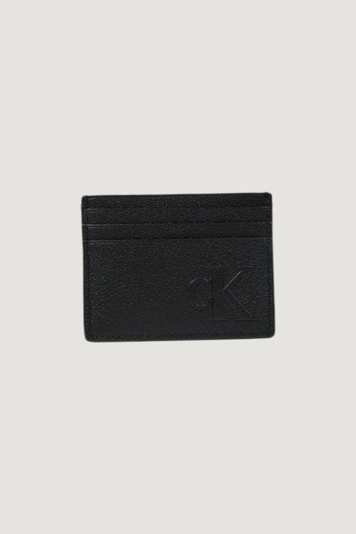 Portacarte Calvin Klein Jeans sculpted impression card case Nero