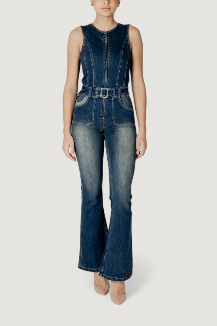Salopette pantaloni Desigual denim_carrington Blue Denim Scuro