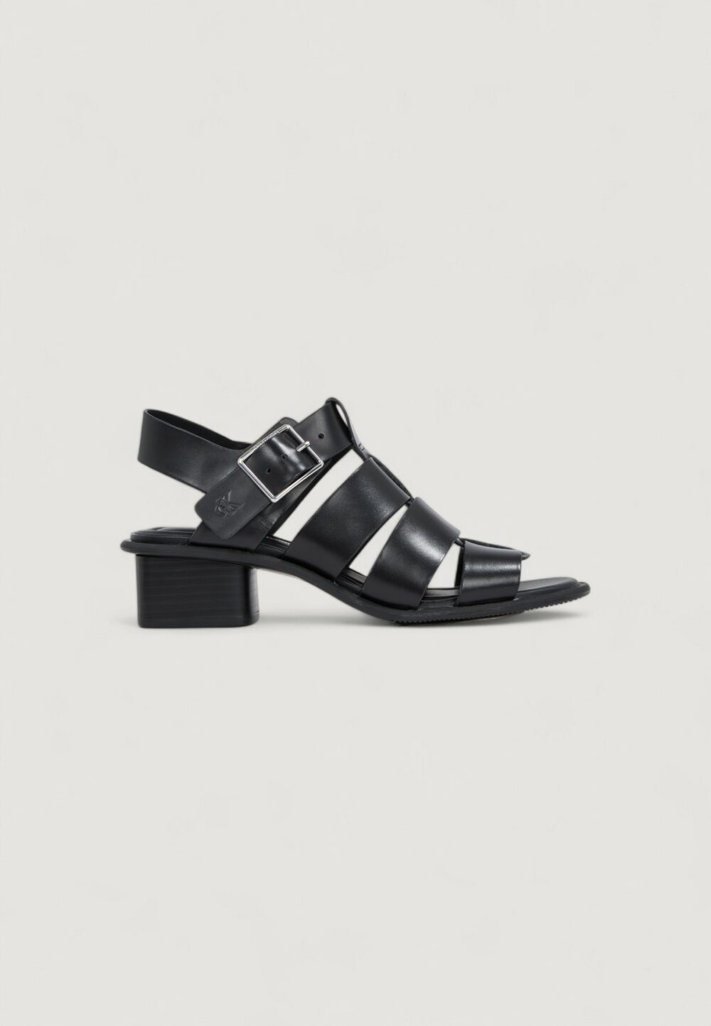 Sandali Calvin Klein Jeans heel square mg buckle Nero - Foto 1