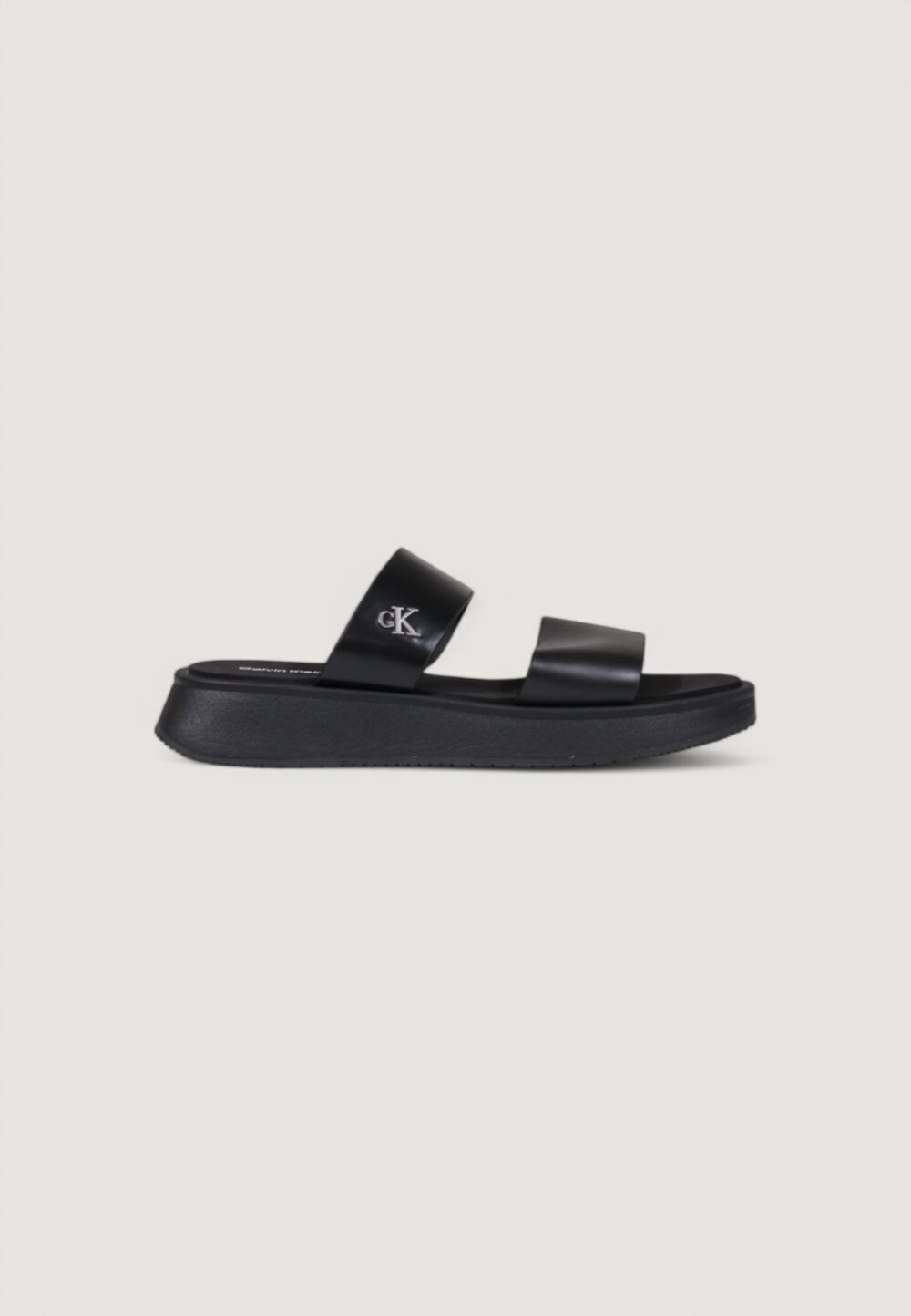 Sandali Calvin Klein Jeans sandal slide double Nero - Foto 1