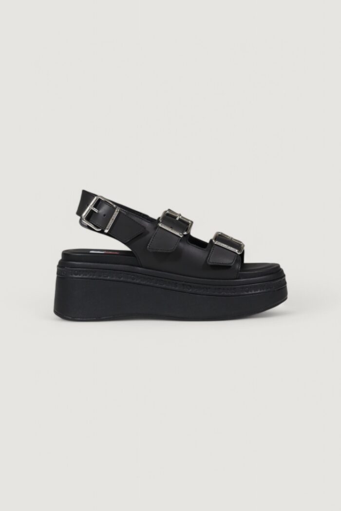 Sandali Tommy Hilfiger Jeans tjw wedge Nero