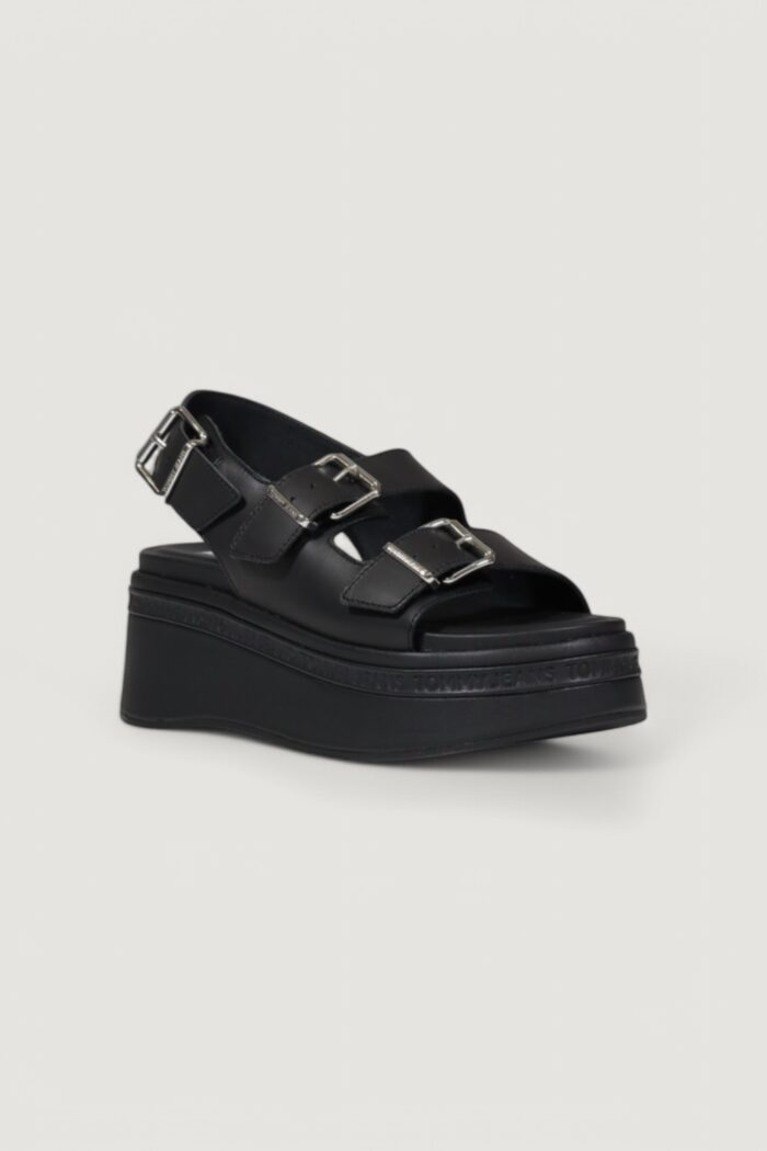 Sandali Tommy Hilfiger Jeans tjw wedge Nero