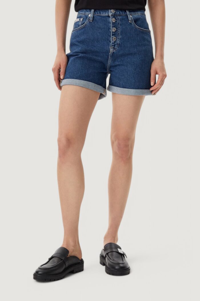Shorts Calvin Klein Jeans mom short Denim scuro