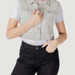 Smanicato Only onlbeverly vest tint bleach dnm red tai Denim chiaro - Foto 1