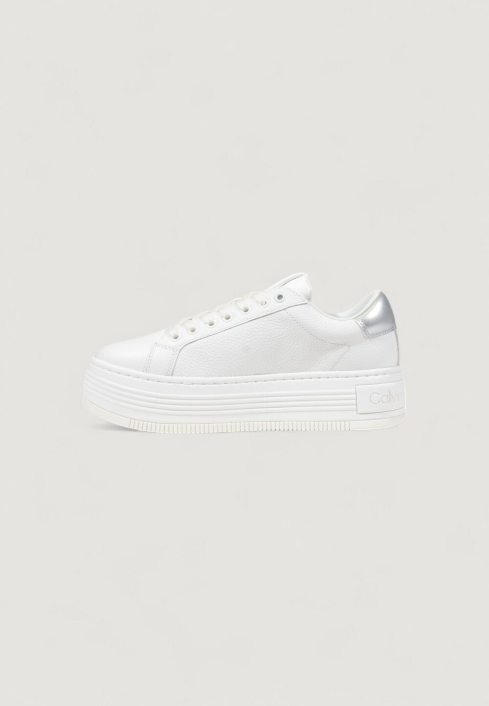 Sneakers Calvin Klein Jeans bold flatf low mix Argento - Foto 3