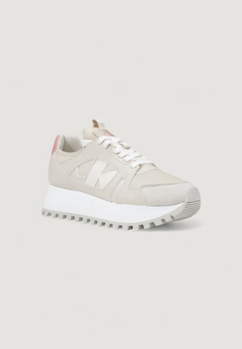 Sneakers Calvin Klein Jeans runner low laceup Beige - Foto 2