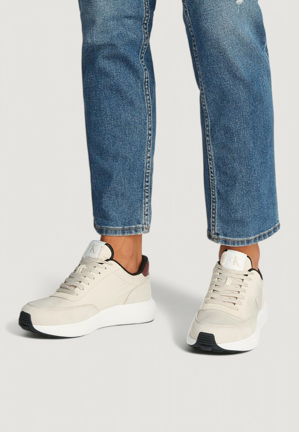 Sneakers Calvin Klein Jeans athleisure runner Crema - Foto 2
