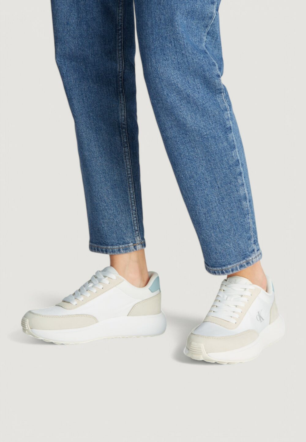 Sneakers Calvin Klein Jeans athleisure runner Crema - Foto 2
