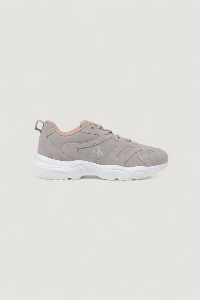 Sneakers Calvin Klein Jeans retro tennis low Grigio Chiaro
