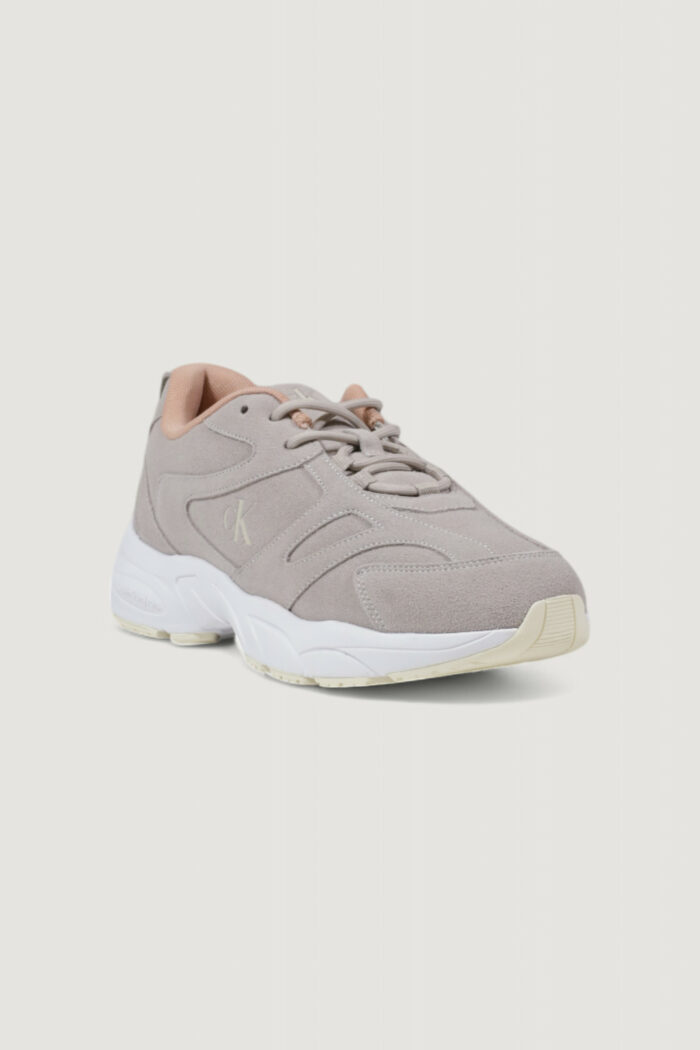 Sneakers Calvin Klein Jeans retro tennis low Grigio Chiaro