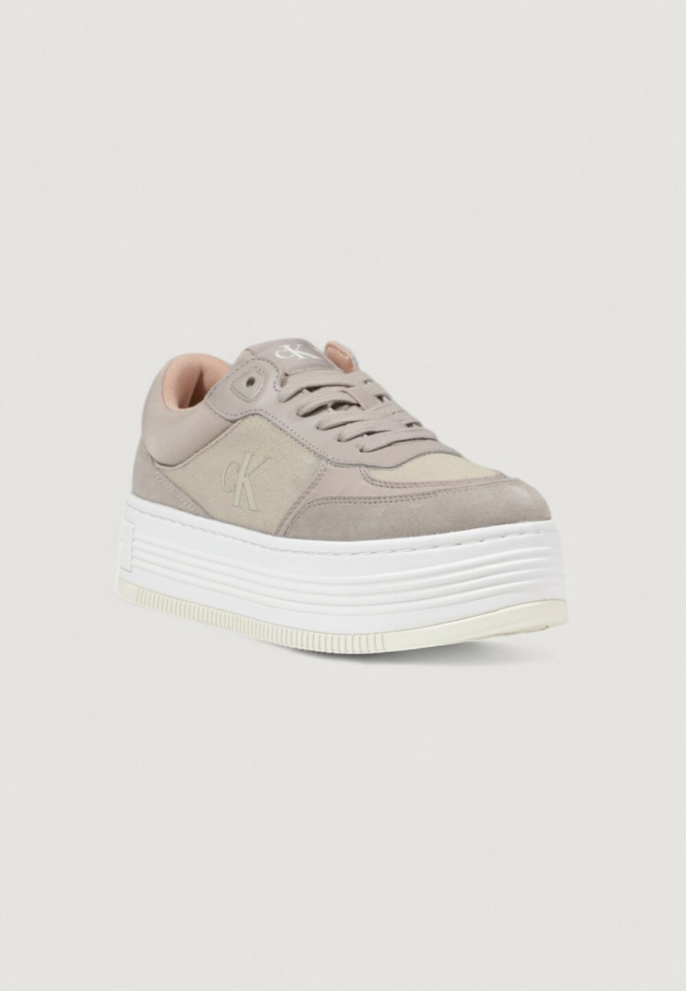 Sneakers Calvin Klein Jeans bold flatf low mix Taupe - Foto 2