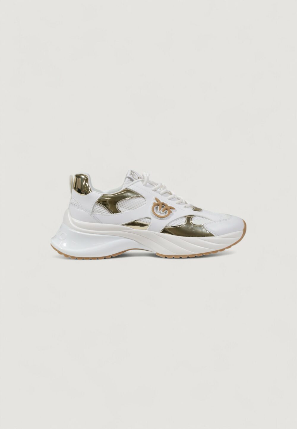Sneakers Pinko ariel 15 - spreading/mesh/mirror Bianco - Oro - Foto 1
