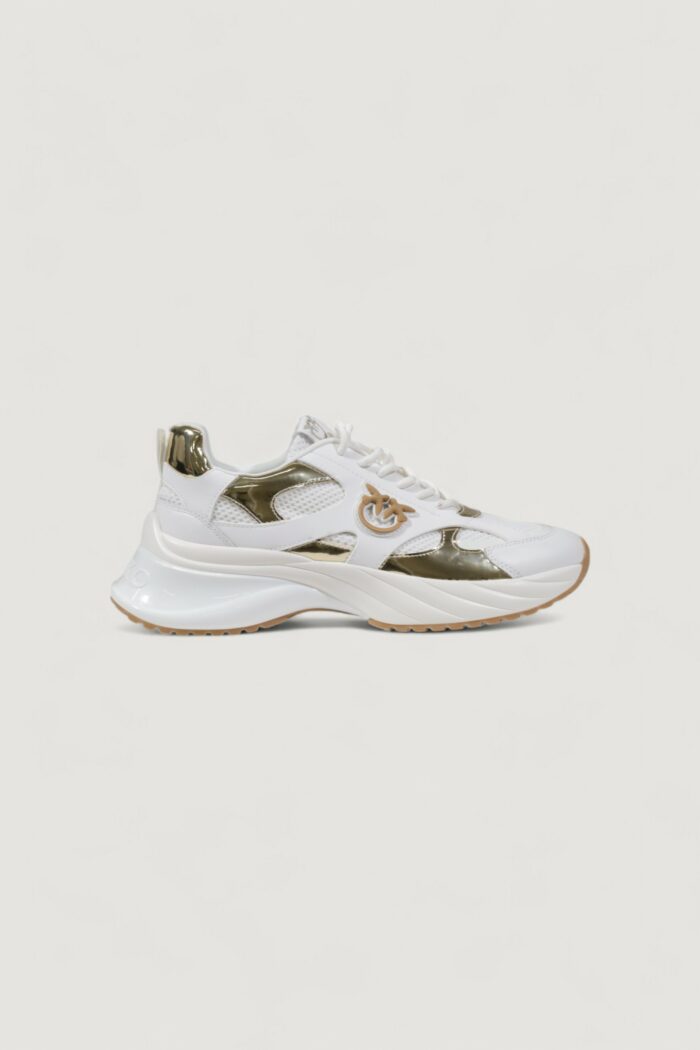 Sneakers Pinko ariel 15 – spreading/mesh/mirror Bianco – Oro