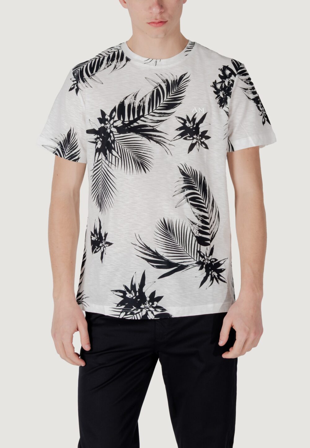 T-shirt Antony Morato regular fit with embroidered logo Bianco - Foto 2