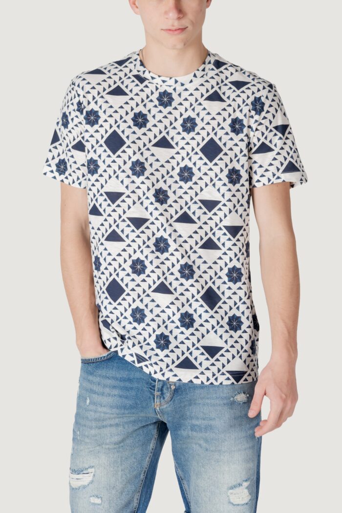 T-shirt Antony Morato regular fit with logoed metal badge Blu