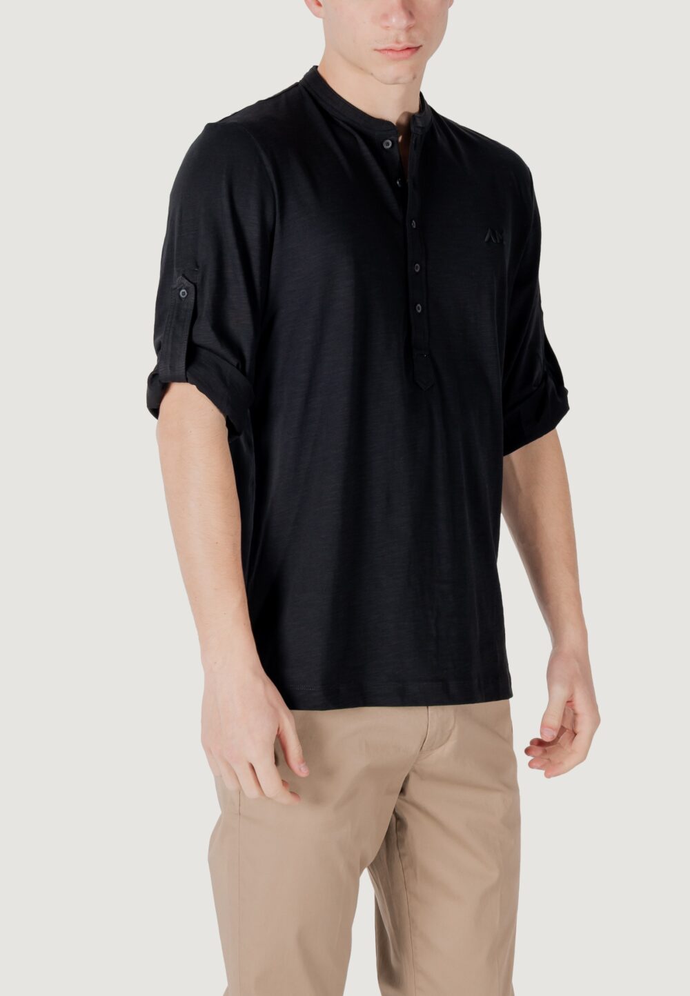 T-shirt Antony Morato regular fit with embroidered logo Nero - Foto 3