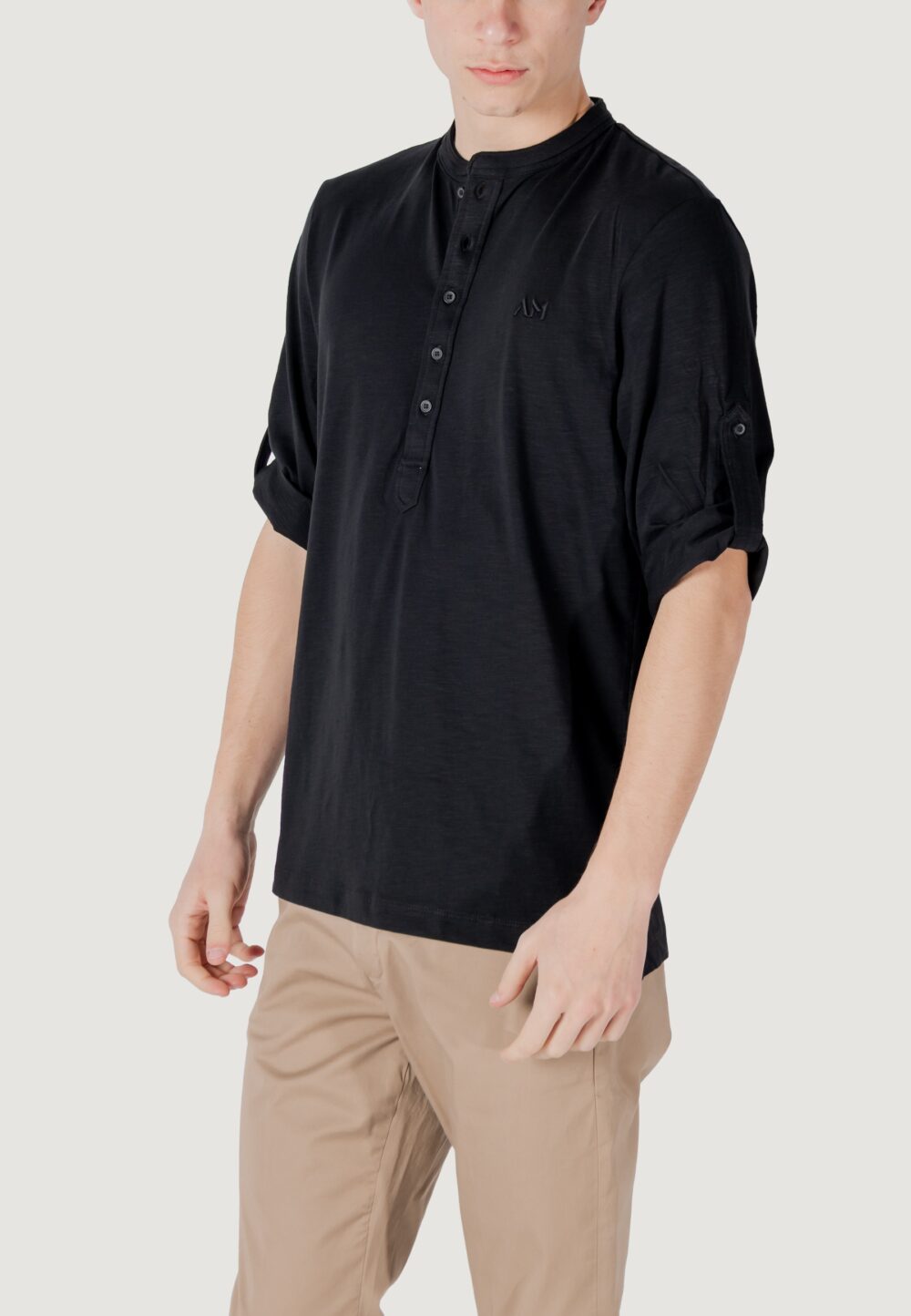 T-shirt Antony Morato regular fit with embroidered logo Nero - Foto 4