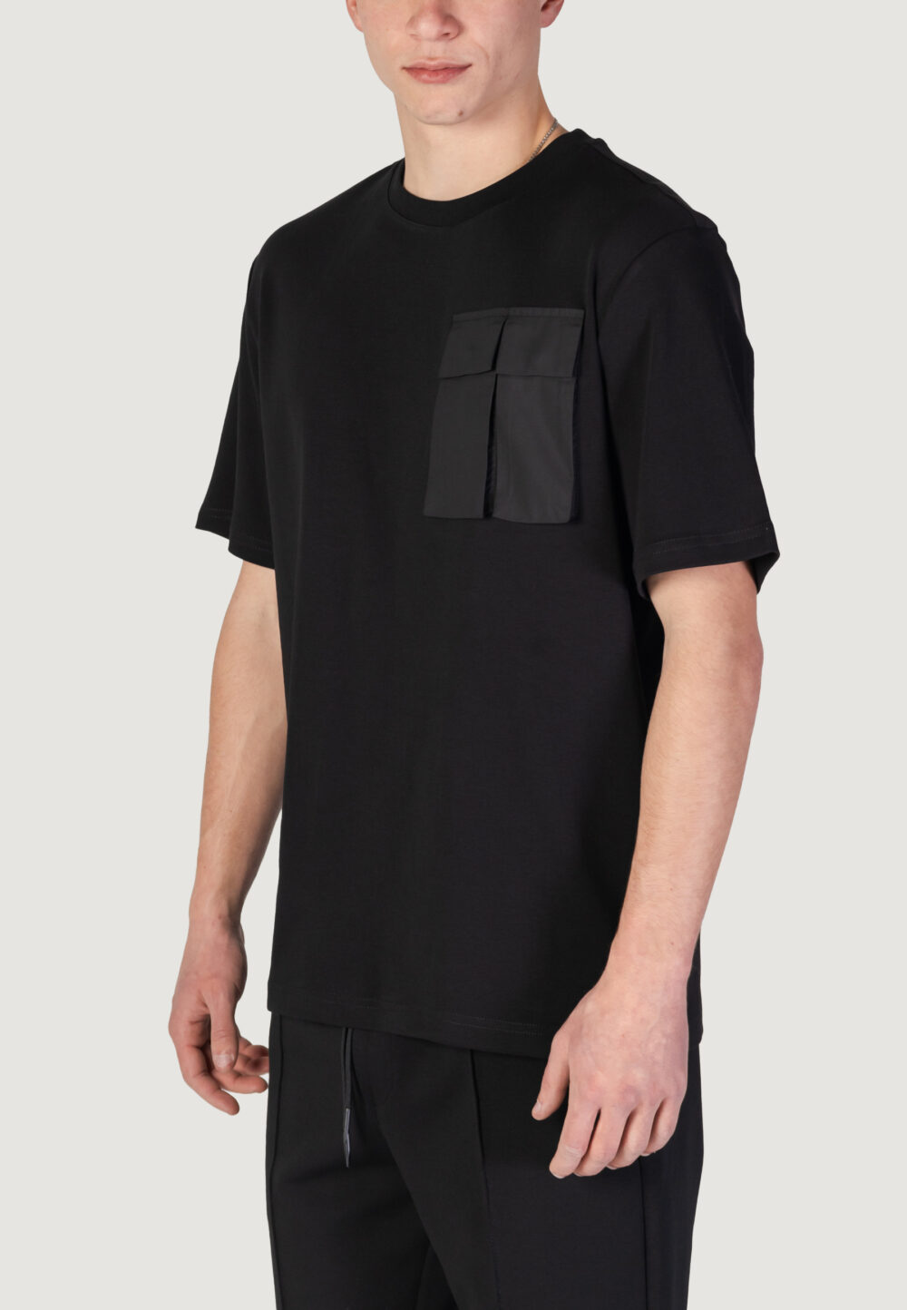 T-shirt Antony Morato relaxed fit logo print on back collar Nero - Foto 2