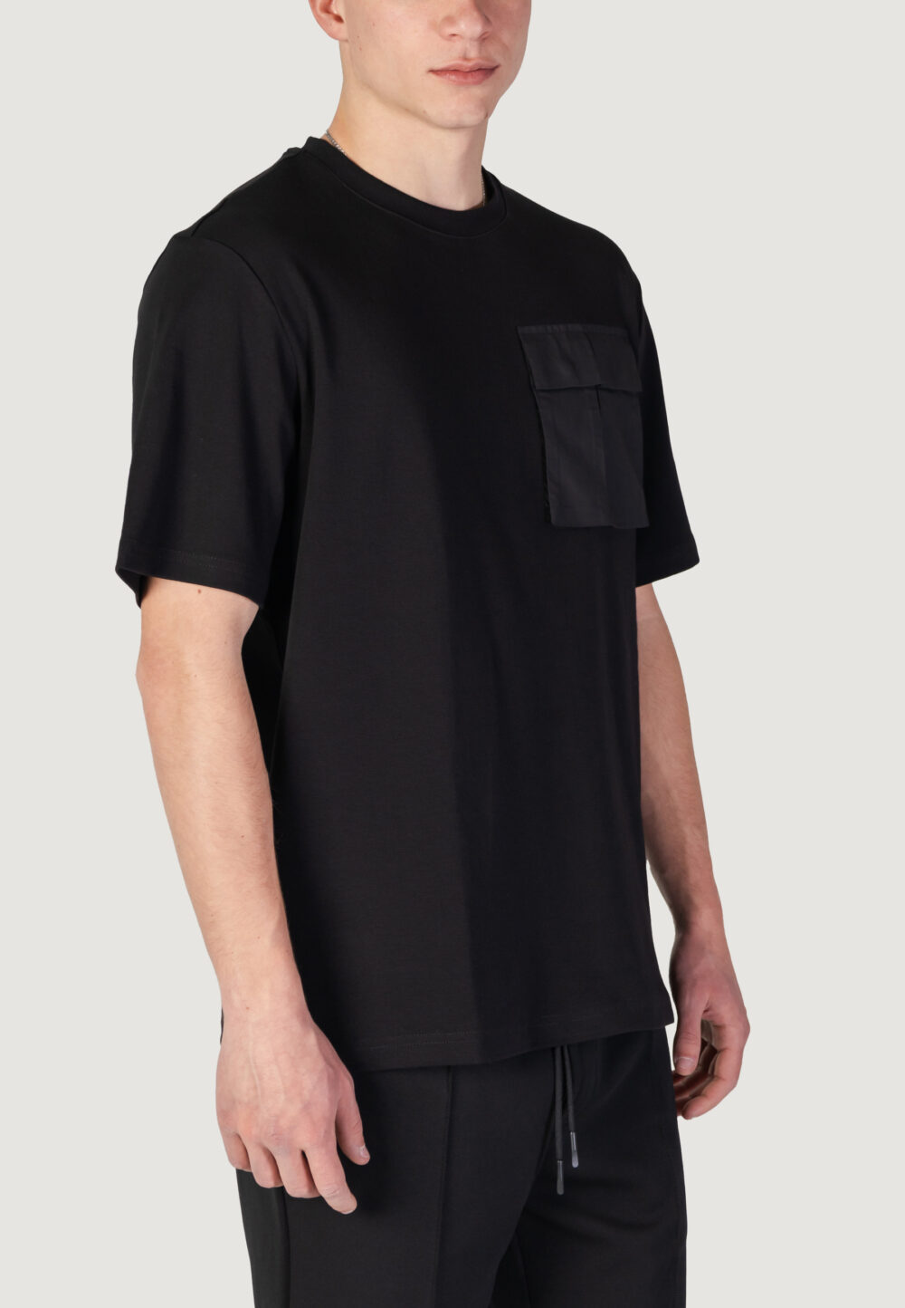 T-shirt Antony Morato relaxed fit logo print on back collar Nero - Foto 3