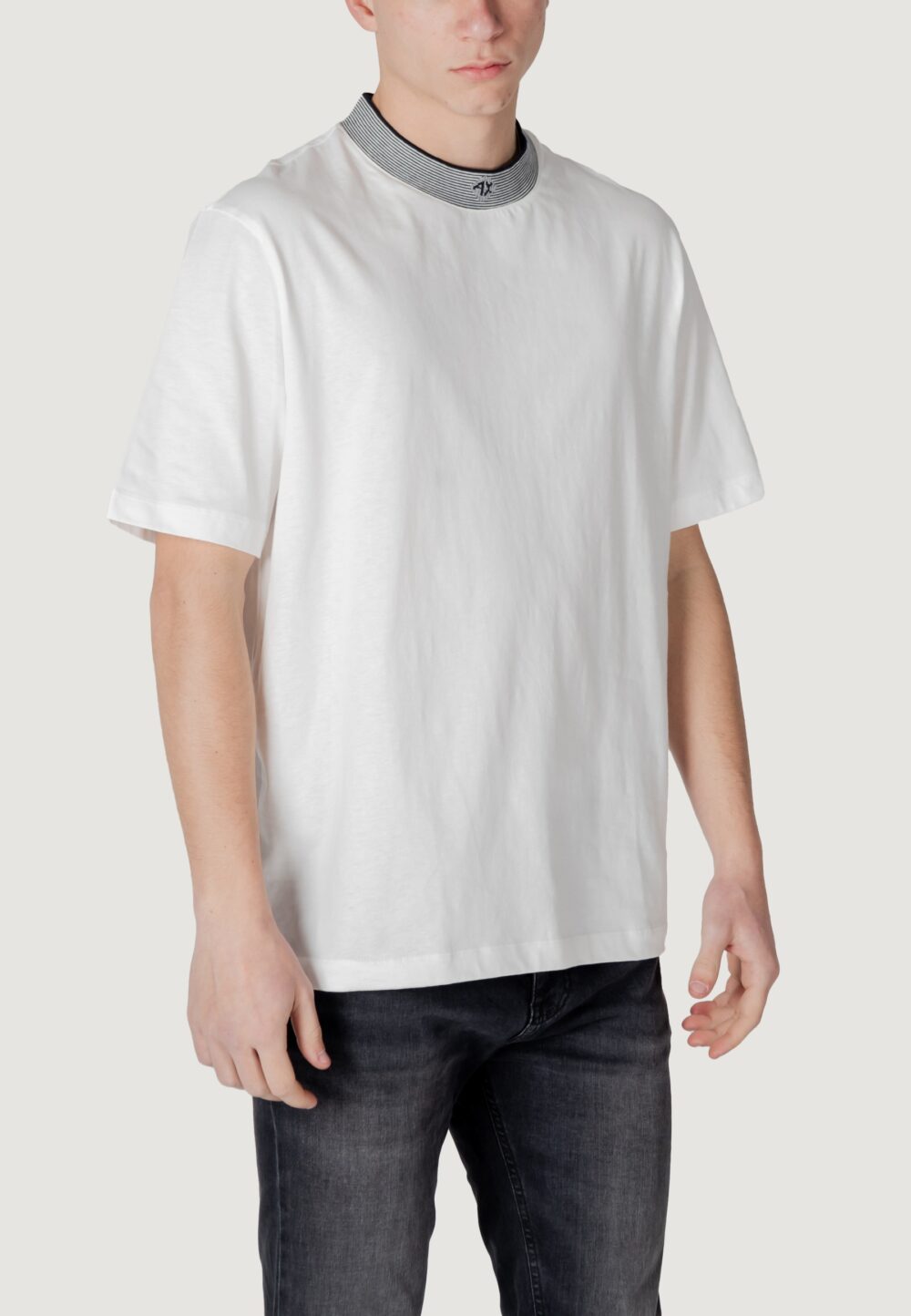 T-shirt Armani Exchange Bianco - Blu - Foto 3