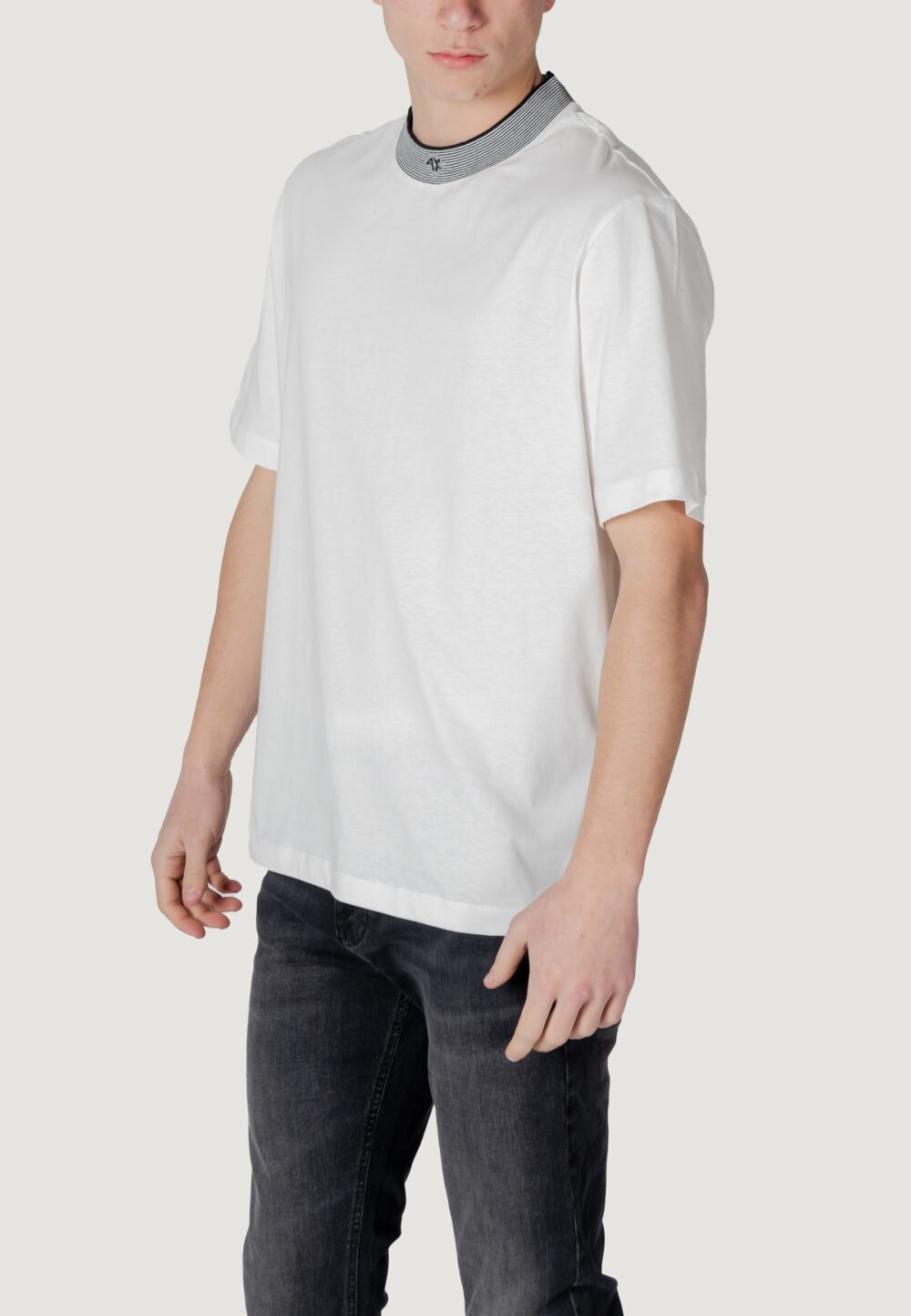 T-shirt Armani Exchange Bianco - Blu - Foto 4