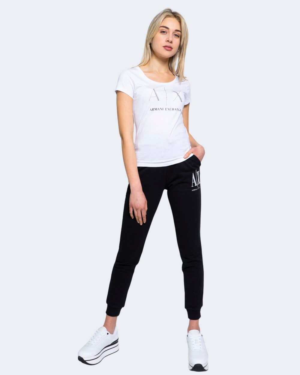 T-shirt Armani Exchange Bianco - Foto 2