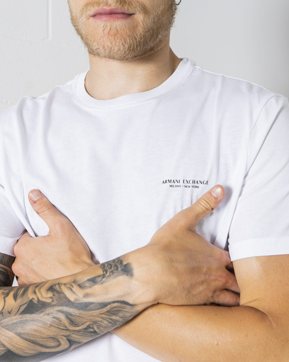T-shirt Armani Exchange Bianco - Foto 3