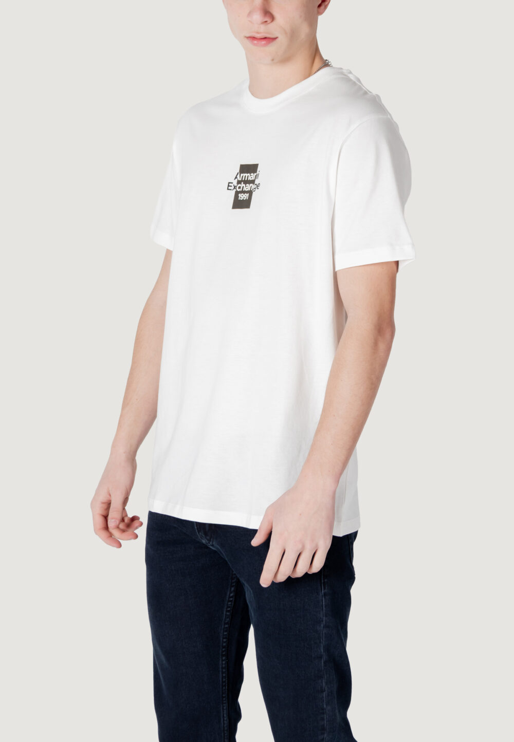 T-shirt Armani Exchange Bianco - Foto 4