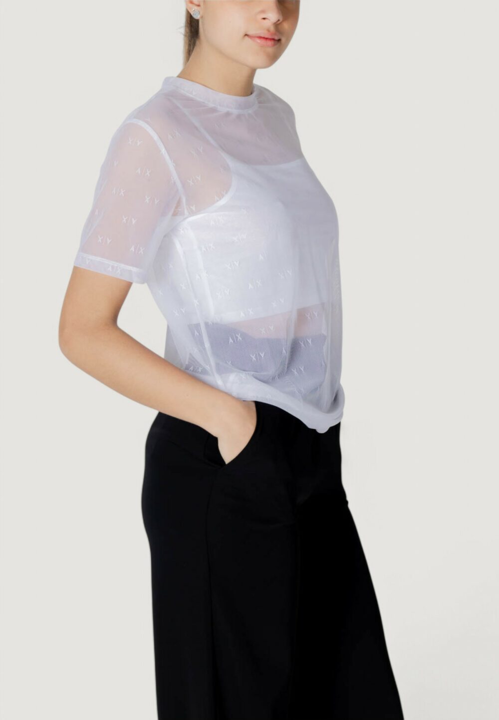 T-shirt Armani Exchange Bianco - Foto 3