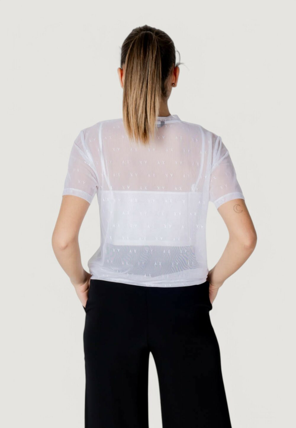 T-shirt Armani Exchange Bianco - Foto 4
