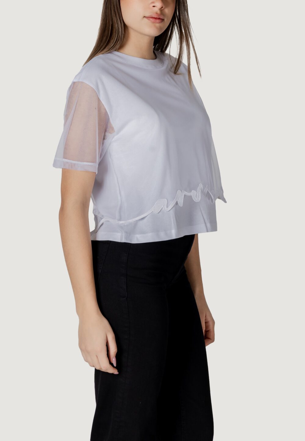 T-shirt Armani Exchange Bianco - Foto 3