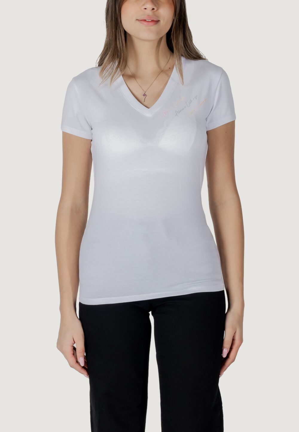 T-shirt Armani Exchange Bianco - Foto 3