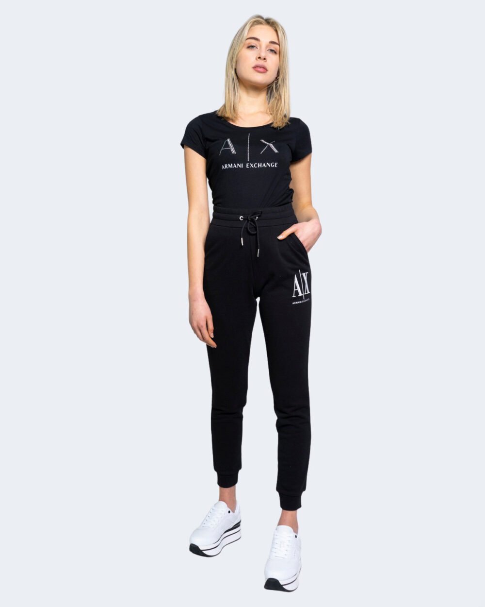 T-shirt Armani Exchange Nero - Foto 2