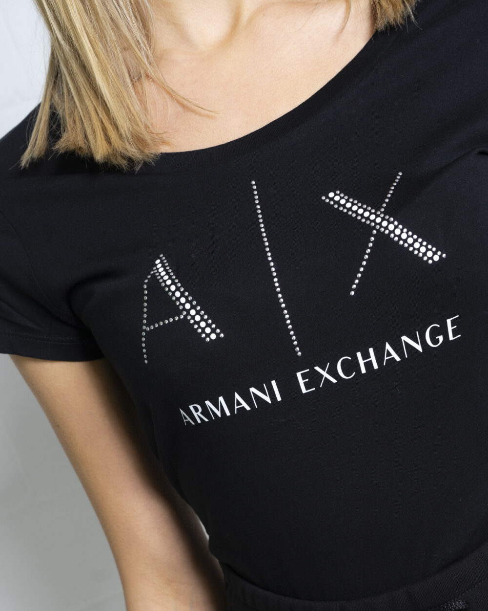 T-shirt Armani Exchange Nero - Foto 4