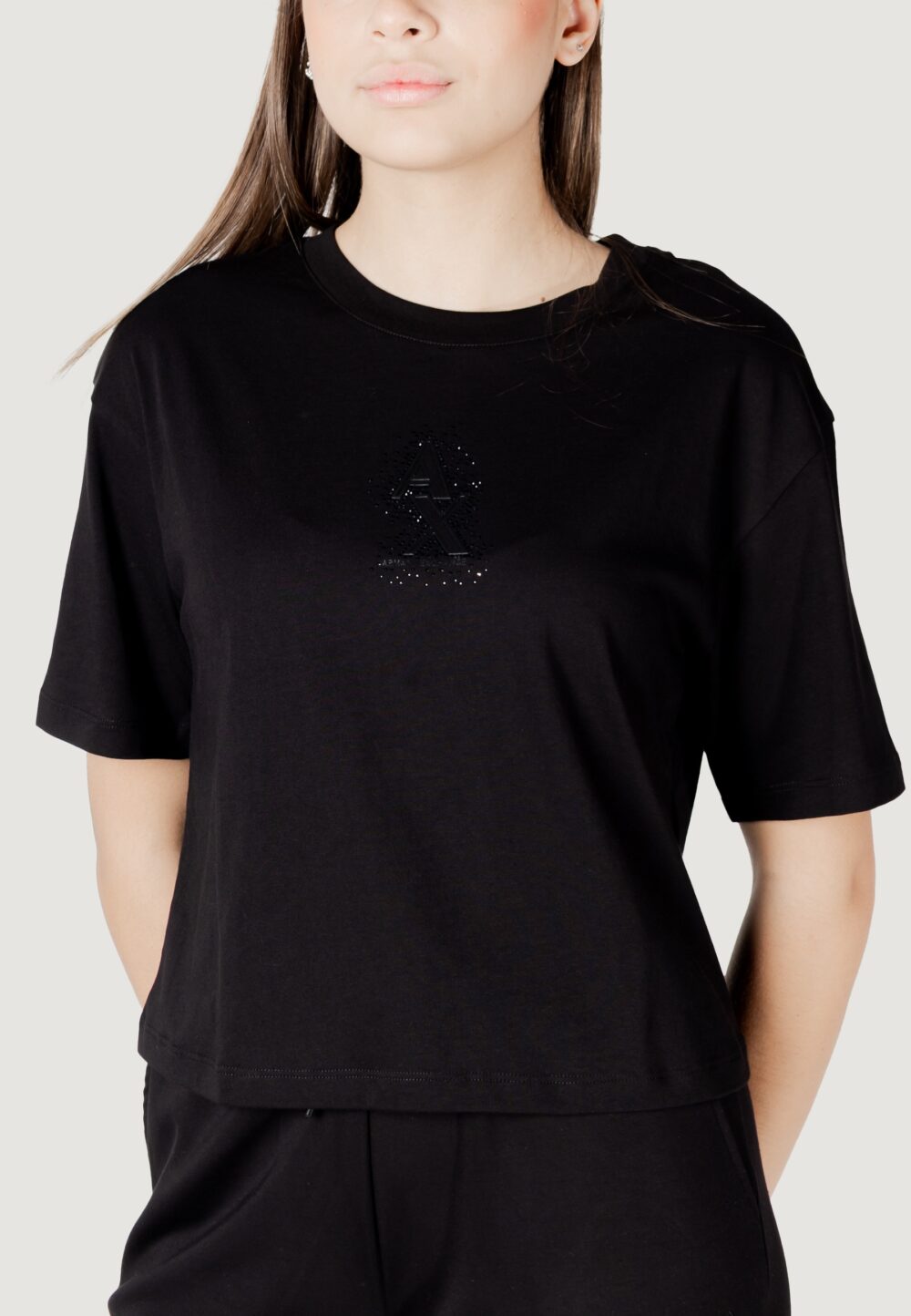 T-shirt Armani Exchange Nero - Foto 2