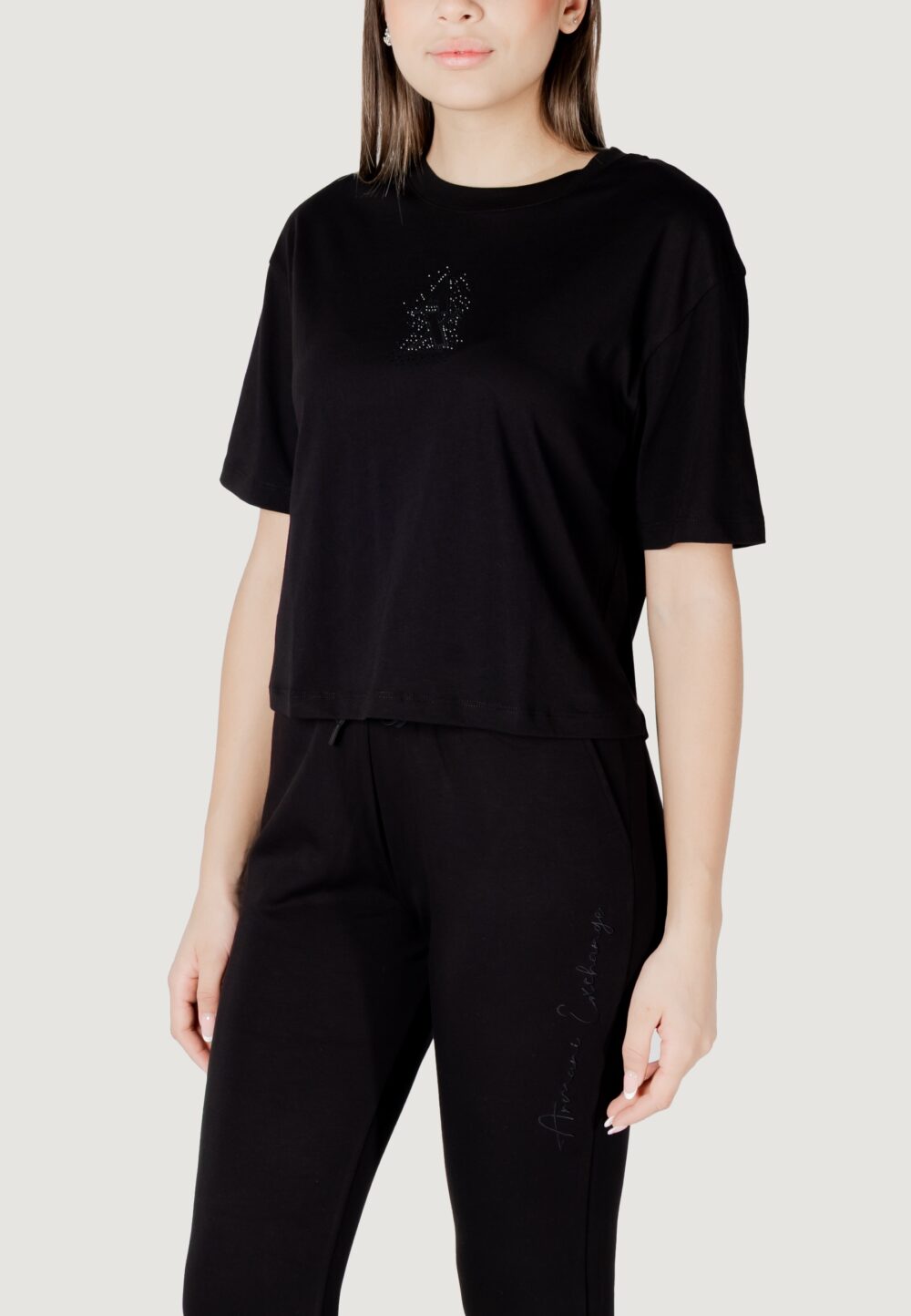 T-shirt Armani Exchange Nero - Foto 4