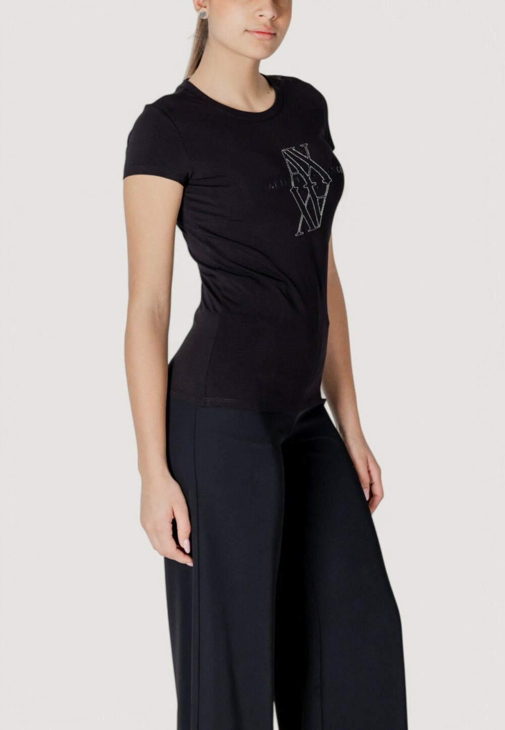 T-shirt Armani Exchange Nero - Foto 4