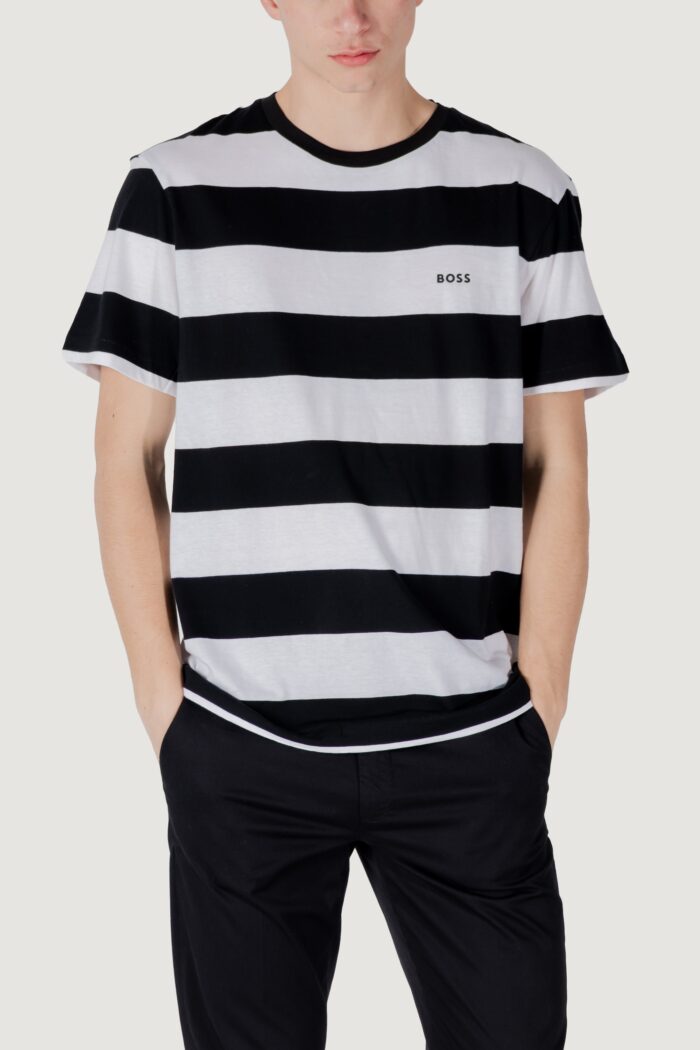 T-shirt Boss talesstripe 10252438 01 Nero