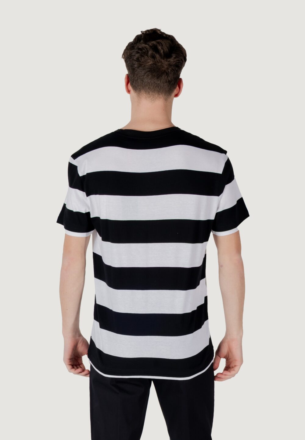 T-shirt Boss talesstripe 10252438 01 Nero - Foto 5