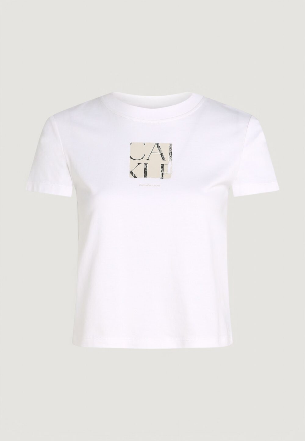T-shirt Calvin Klein Jeans front photo graphic Bianco - Foto 1