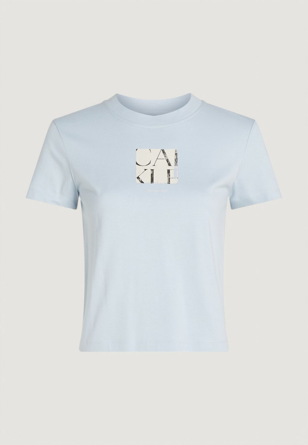T-shirt Calvin Klein Jeans front photo graphic Celeste - Foto 1