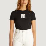 T-shirt Calvin Klein Jeans front photo graphic Nero - Foto 1