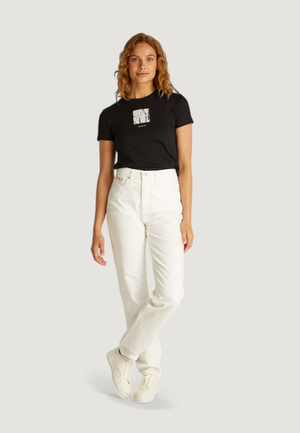T-shirt Calvin Klein Jeans front photo graphic Nero - Foto 2