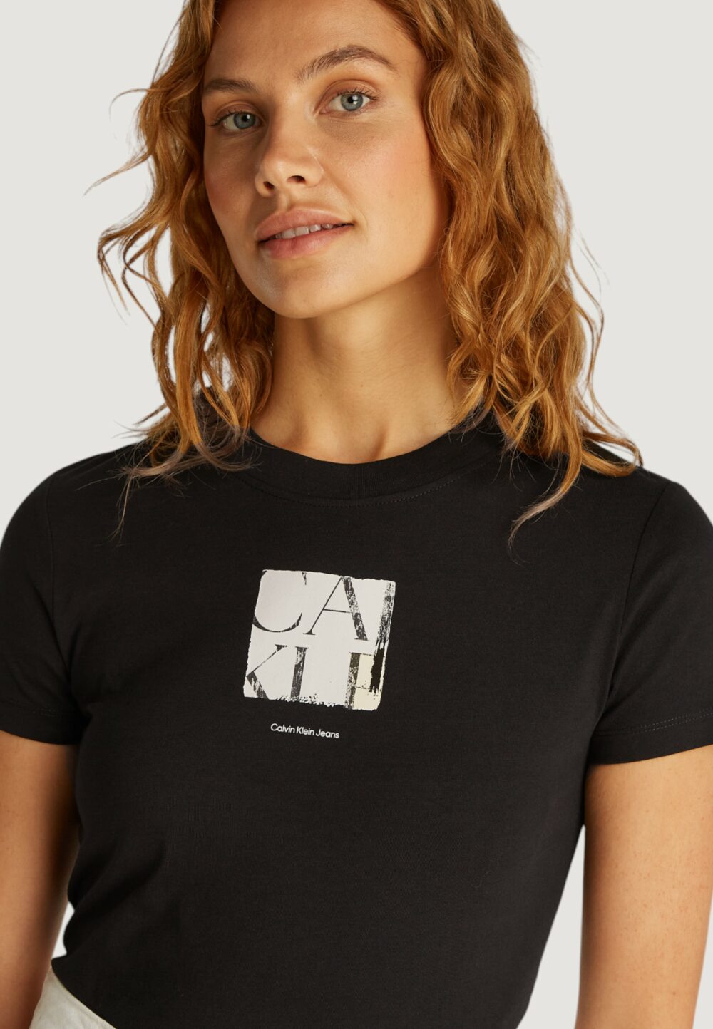 T-shirt Calvin Klein Jeans front photo graphic Nero - Foto 4