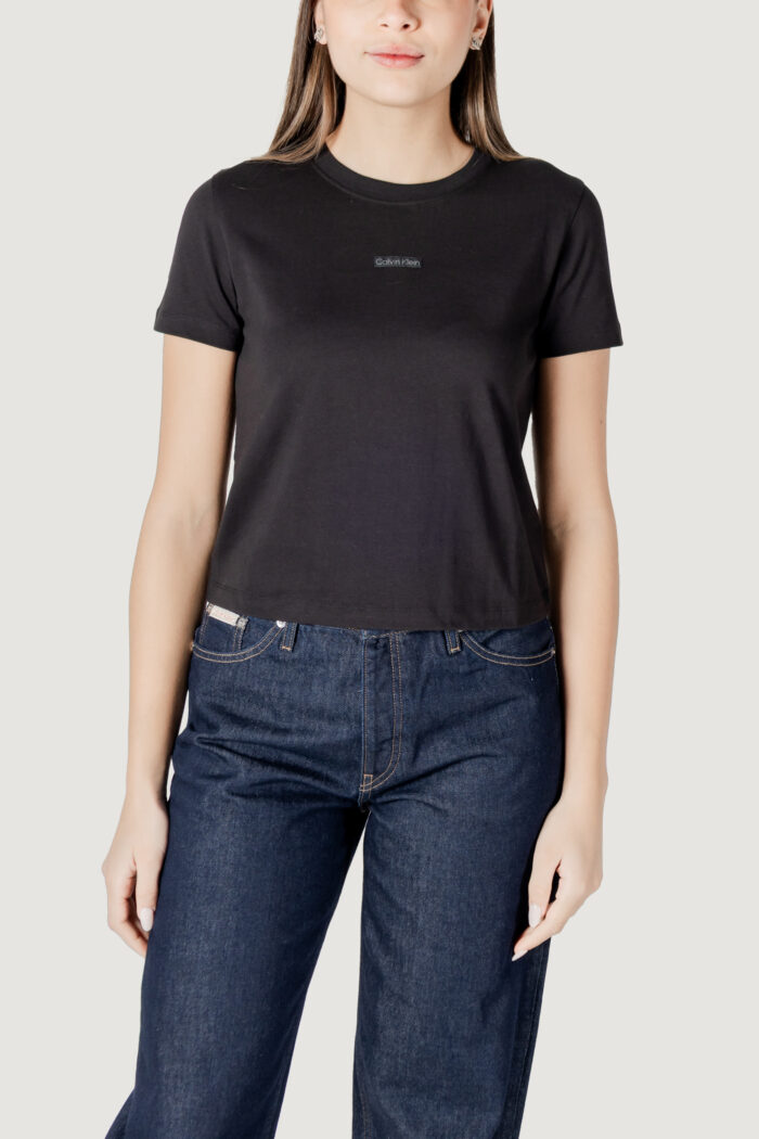 T-shirt Calvin Klein Jeans placed institutional Nero