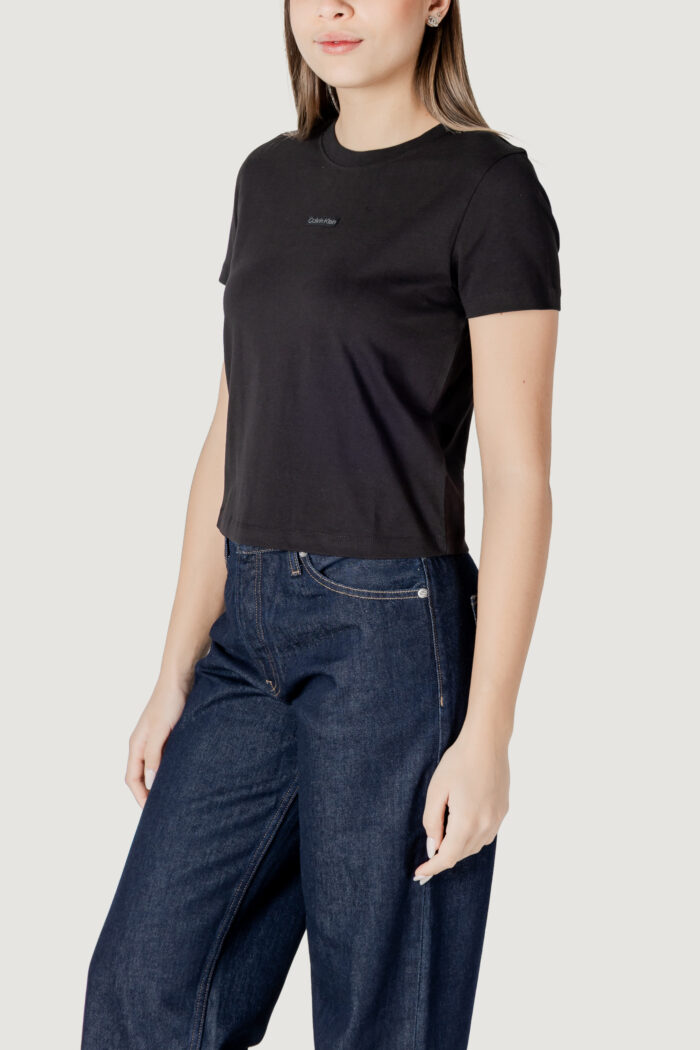 T-shirt Calvin Klein Jeans placed institutional Nero