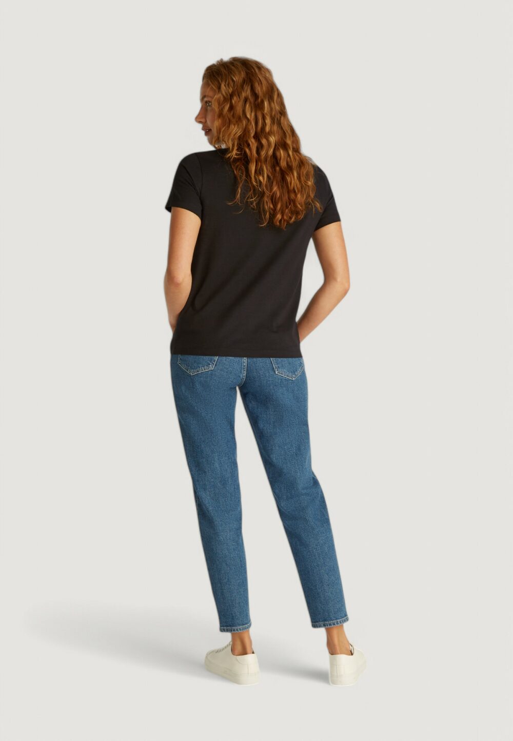 T-shirt Calvin Klein Jeans woven label regular Nero - Foto 3